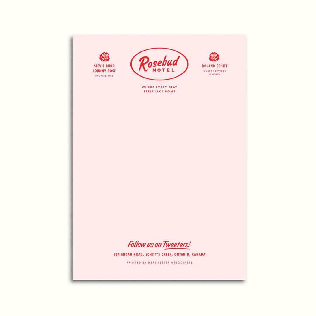 Fictional Hotel Notepad: Rosebud Motel