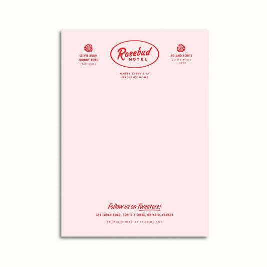 Fictional Hotel Notepad: Rosebud Motel