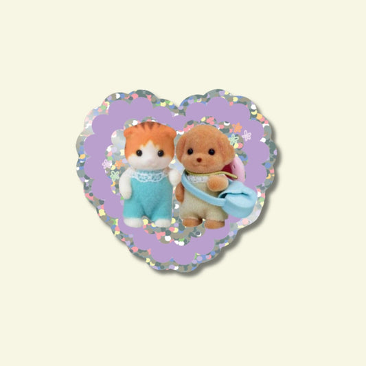 Glitter Vinyl Sticker: Best Friends