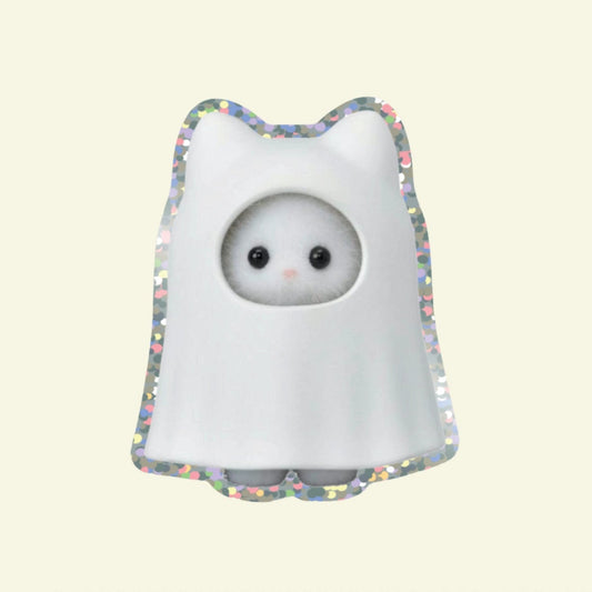 Glitter Vinyl Sticker: Ghost