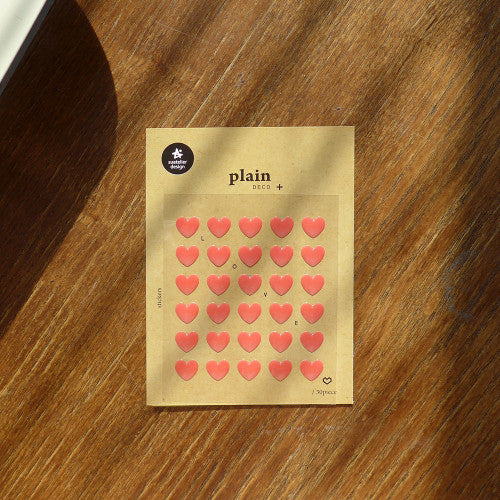 Suatelier Plain 09 Stickers: Hearts