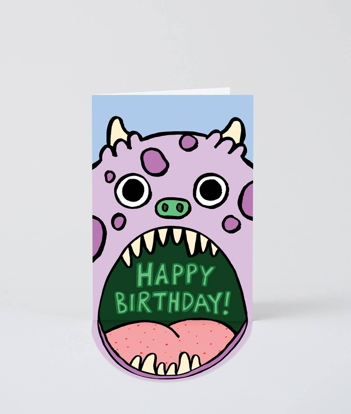 Monster Fold Out Mouth Birthday Card