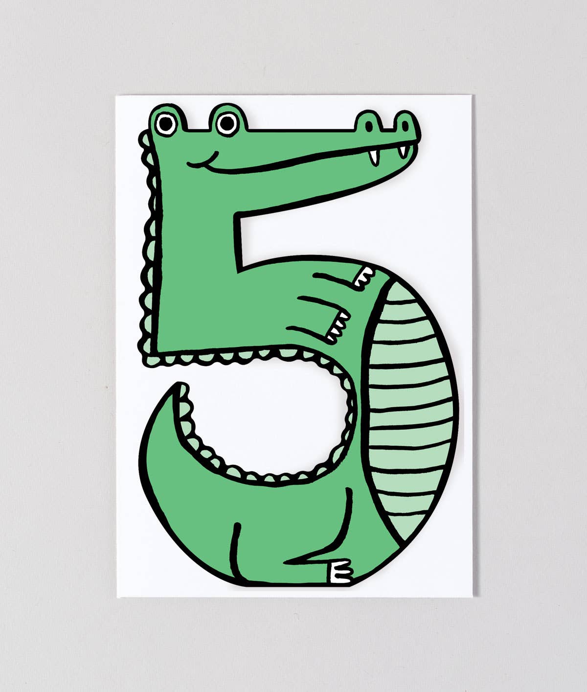 Croc 5th Birthday Card