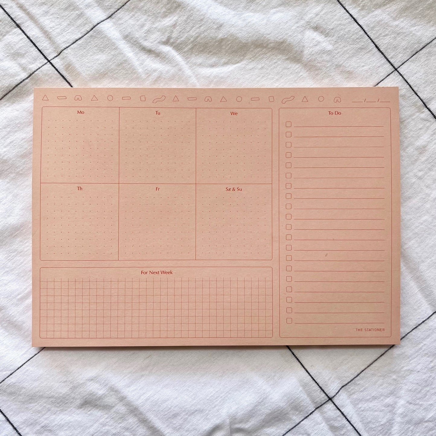 Mini Shapes Weekly Planner Pad: A5 (2 colours available)